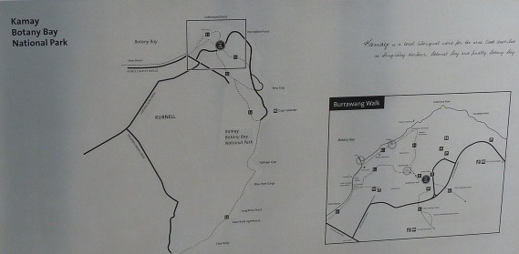 Map at Kamay Botany Bay Park